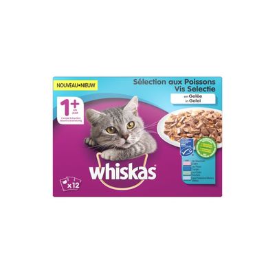 Whiskas Mp adult vis selectie in gelei