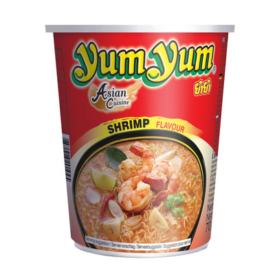 Yum Yum Shrimp flavour instant noodles cup
