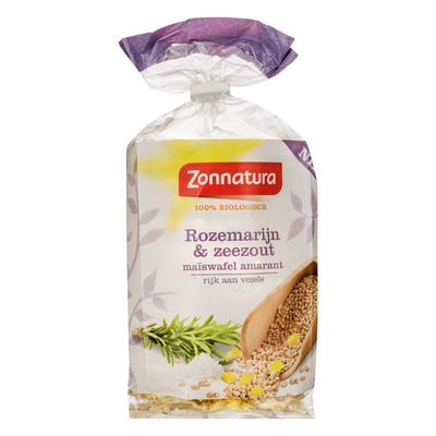 Zonnatura Maïswafels amarant rozemarijn & zeezout