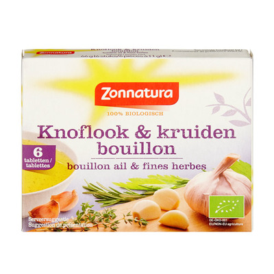 Zonnatura Knoflook & kruidenbouillon tabletten