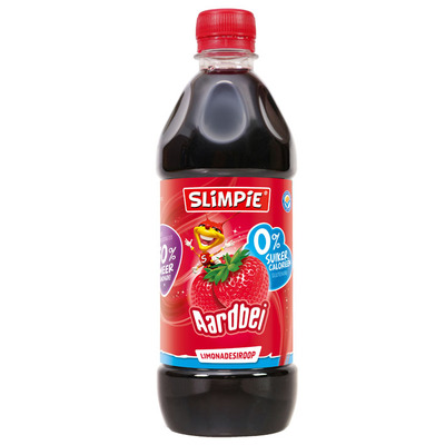 Slimpie Siroop aardbei 0% suiker