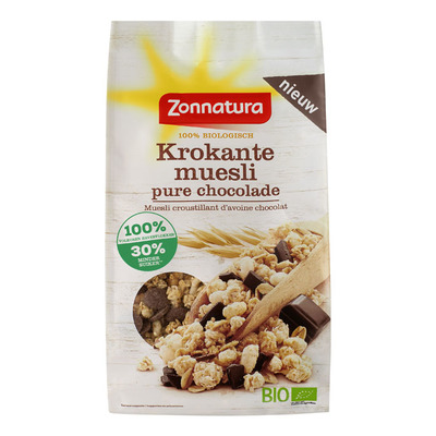 Zonnatura Krokante muesli pure chocolade