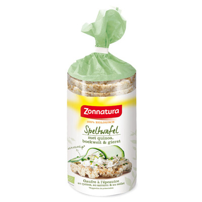 Zonnatura Speltwafels quinoa - boekweit - gierst