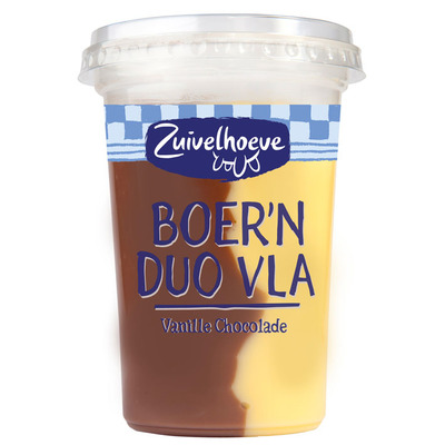 Zuivelhoeve Boer'n vla duo choco vanille