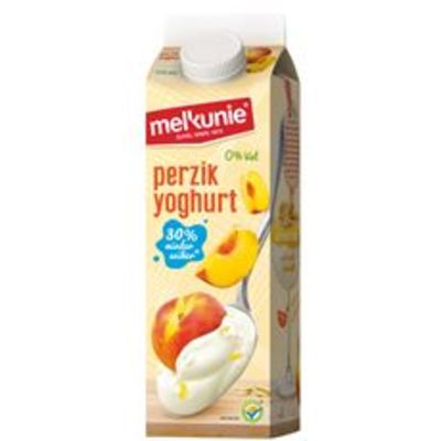 Melkunie Perzik yoghurt 0% vet 1 liter