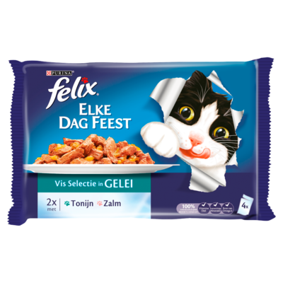 Felix Pouch elke dag feest vis 4x 100 gram