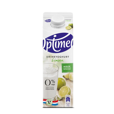 Optimel Drinkyoghurt limoen 0% vet