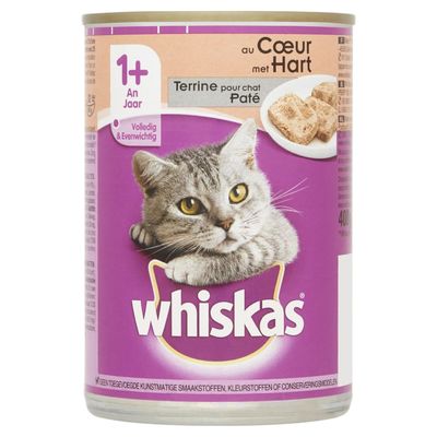 Whiskas Paté Met Hart 1+ Jaar 400 G
