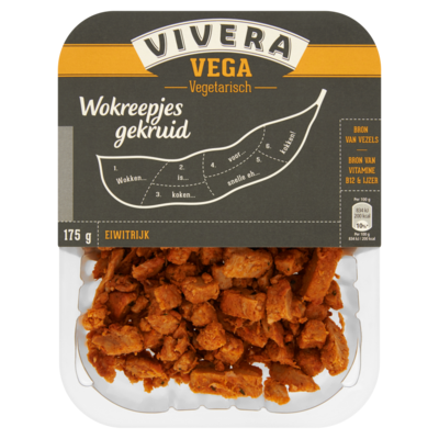 Vivera Vega Vegetarisch Wokreepjes Gekruid 175 g