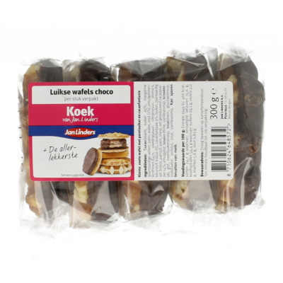 Jan Linders Choco luikse wafels 5 stuks