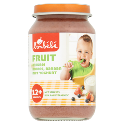 Huismerk Fruit 12 maanden rood fruit yoghurt