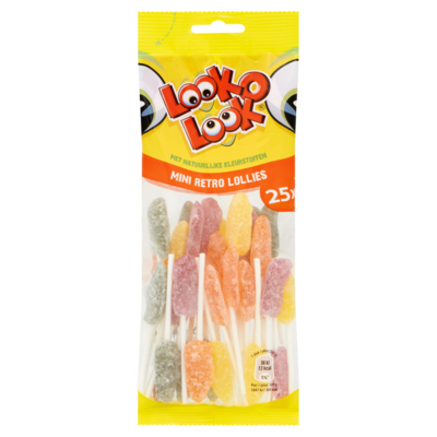 Look-O-Look Mini Retro Lollies 25 Stuks 85 g