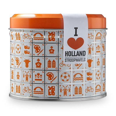 Daelmans Stroopwafels blik oranje