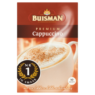 Buisman Oploskoffie portieverpakking cappuccino
