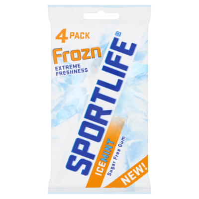 Sportlife Frozn Icemint Suikervrij Kauwgom 4-Pack Blister