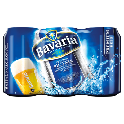 Bavaria Premium Pilsener 5.0% Blik Bier 6 x 33 cl