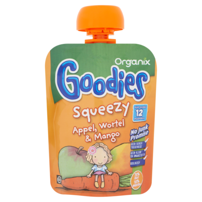 Organix Goodies squeezy appel, wortel, mango