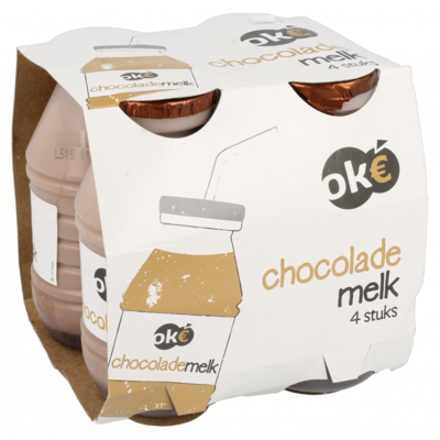 Budget Huismerk Chocolademelk halfvol 4-pack