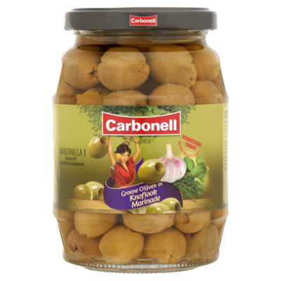 Carbonell Olijven knoflookmarinade 534 gram