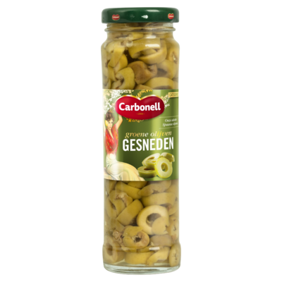 Carbonell Gesneden groene olijven 140 gram