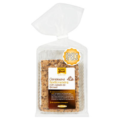Korengoud Speltcrackers vlokken-lijnzaad