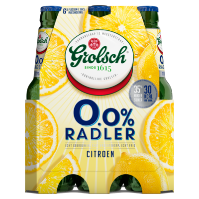 Grolsch 0,0% radler citroen 6 x 30cl