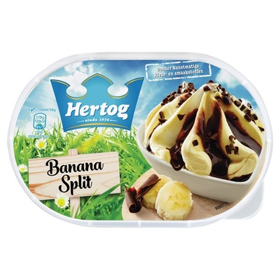 Hertog Ijs Oval Banansplit