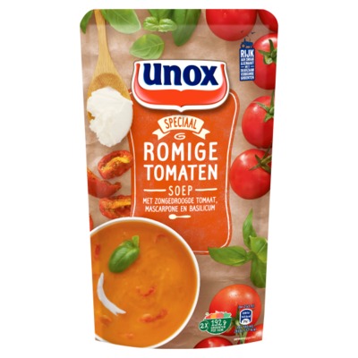 Unox soep in zak tomatensoep mascarpone 570 ml.