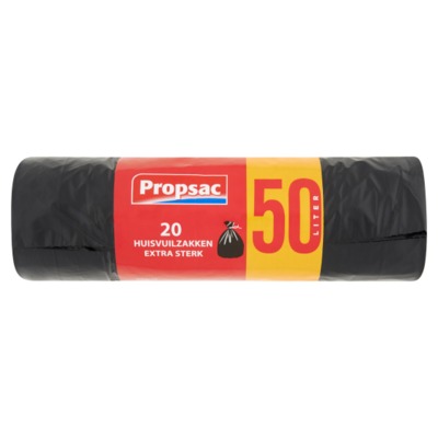 Propsac huisvuilzakken 50 liter 20 stuks