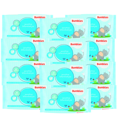Bumblies babydoekjes sensitive 12x 63 stuks