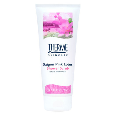 Therme Saigon pink lotus shower scrub