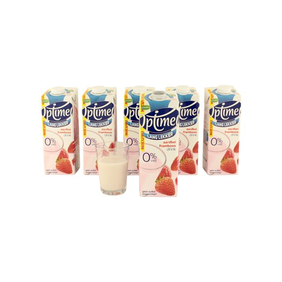 Optimel Lang Lekker aardbei-framboos 6x1 liter