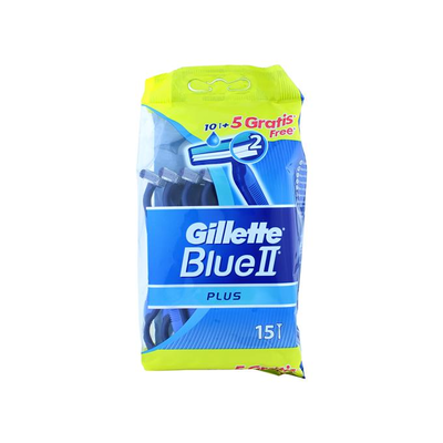 Gillette wegwerp scheermesjes blue II plus 15 stuks