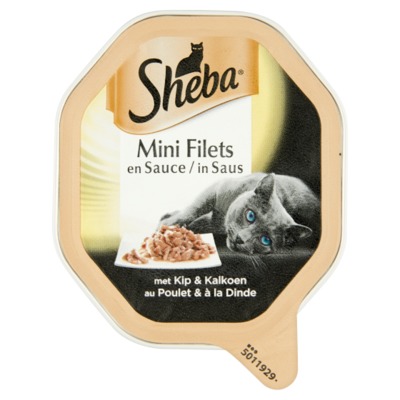 Sheba mini filets in saus kip & kalkoen 85 gram