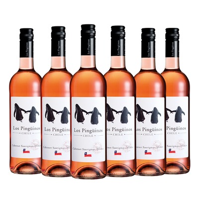 Los Pingüinos Cabernet-Merlot rosé 6x 75 cl.