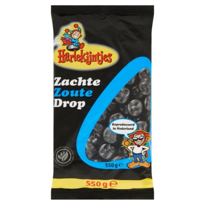 Harlekijntjes zacht zoute drop 550 gram