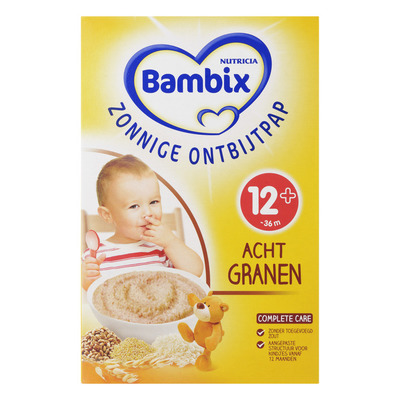 Bambix Zonnige ontbijtpap 8 granen 12 mnd