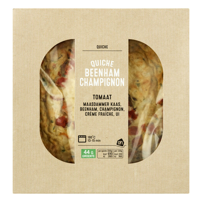 Huismerk Quiche beenham-champignon