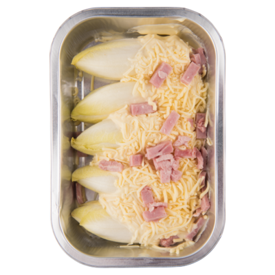 Fresh & easy Ovenschotel witlof met ham en kaas