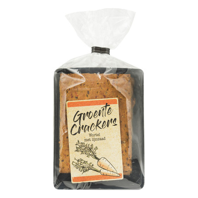 Groente cracker wortel met lijnzaad