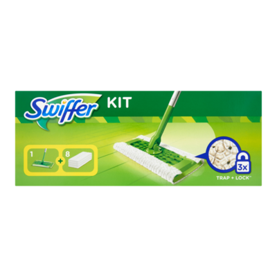 Swiffer Vloer starterkit (1 handvat + 8 droge doekjes)