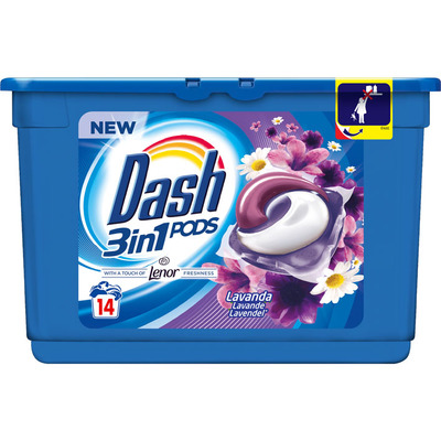Dash 3in1 pods touch of lenor lavendel
