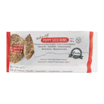 Garbo Glutenvrije Maanzaad Broodjes 4 Stuks
