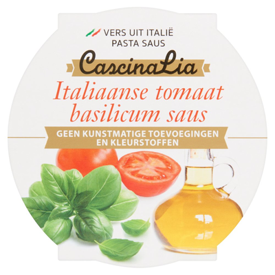 Cascina Lia Italiaanse Tomaat Basilicum Saus 180 g