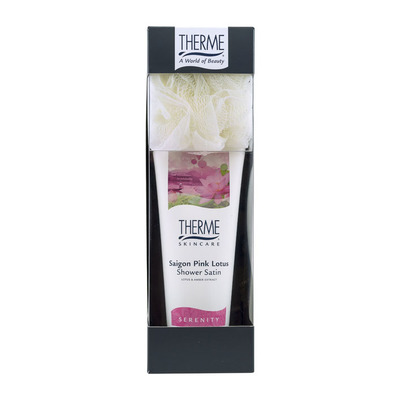 Therme Kadoset shower en puff Saigon pink lotus