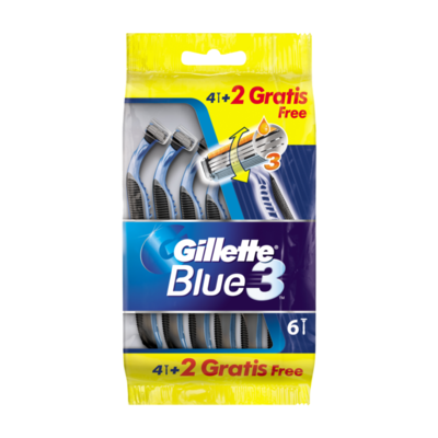 Gillette Blue3 Wegwerpscheermesjes Voor Mannen - Pak Van 4+