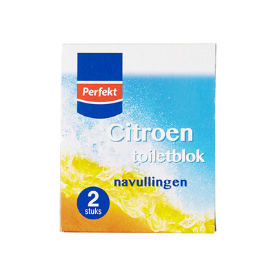 Huismerk toiletblok citroen navul 2x 40 gram