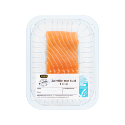 Huismerk Verse Vis Vismarkt Zalmfilet met Huid 1 Stuk