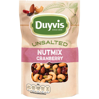 Duyvis Unsalted nutmix cranberry