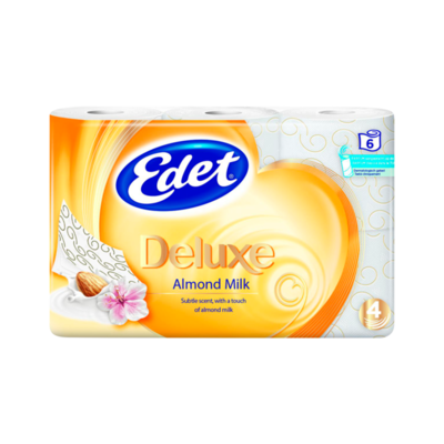 Edet Deluxe Almond Milk 4-Laags Toiletpapier 6 Rollen